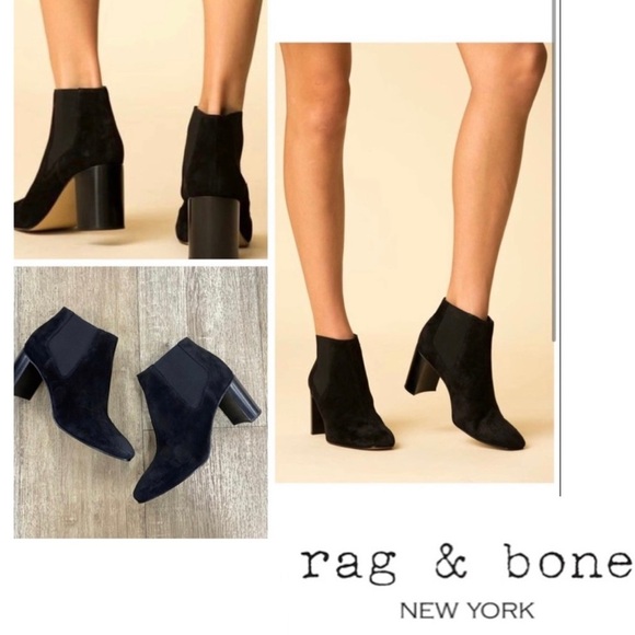 Rag & Bone Black Aslen Suede Boots Size 10 NIB - Picture 2 of 15